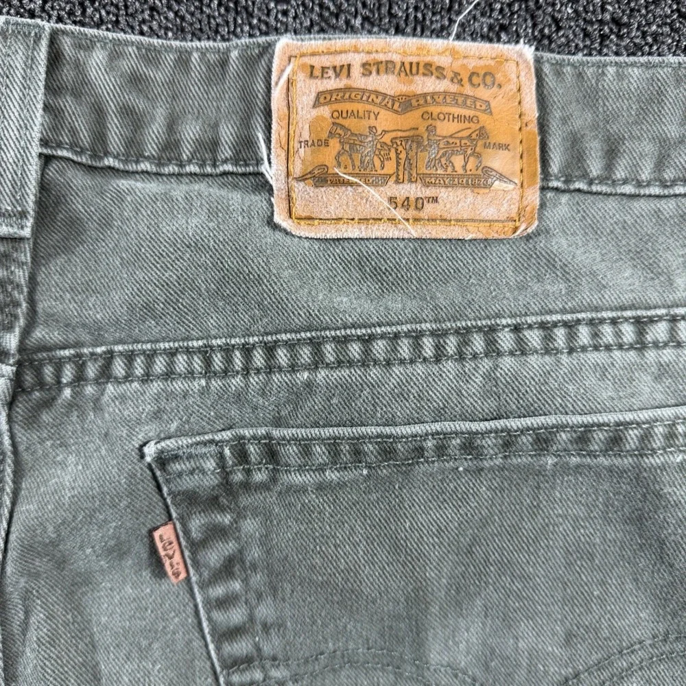 Vintage‎ Levi's 540 Relaxed Fit Jeans Men's 42x30 Olive USA Made 90s Orange Tab